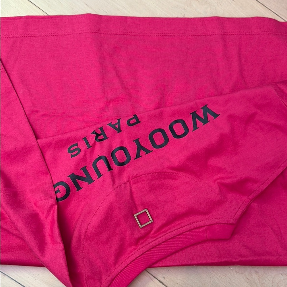 Wooyoungmi Pink logo T-SHIRT